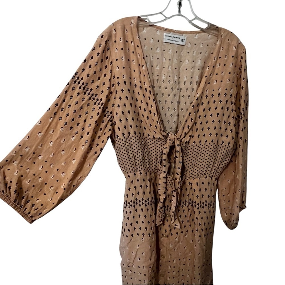 Faithfull the brand Trinidad tunic dress in pink Anthropologie Large mini whimsy - Picture 7 of 16